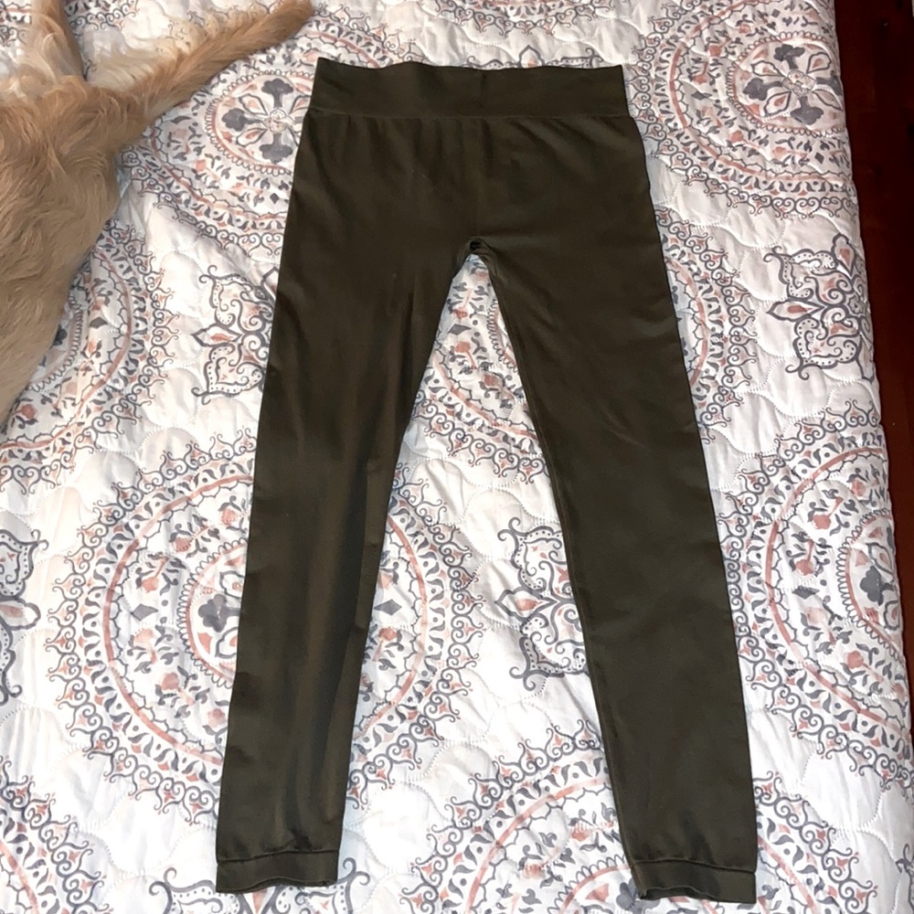 Army green leggings